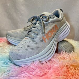 Hoka Bondi 8 sneakers. Women’s size 7.5 gray and white.